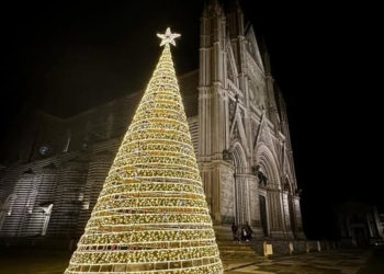 “A Natale regalati Orvieto”: acceso il grande albero in Piazza Duomo. Al via il programma di appuntamenti