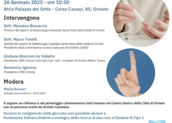 “Diabete di Tipo 1, Sport e Movimento”: appuntamento a Palazzo dei Sette