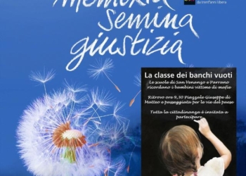 “La classe dei banchi vuoti”: San Venanzo ricorda le giovani vittime di mafia