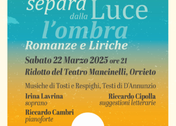 “L’alba separa dalla luce l’ombra”,: recital vocale al Ridotto del Mancinelli con Irina Lavrina e Riccardo Cambri
