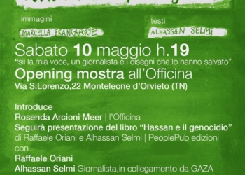 “Be my Voice. Un diario per Gaza” la mostra a Monteleone d’Orvieto