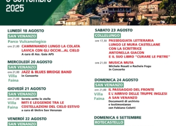 Torna “L’agosto Culturale Sanvenanzese”: otto appuntamenti ad ingresso gratuito tra passeggiate letterarie, concerti, escursioni e serate sotto le stelle