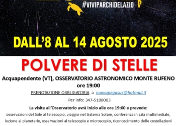 Polvere di Stelle 2025: sette serate sotto il cielo delle Perseidi ad Acquapendente