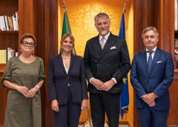 Incontro a Roma tra il ministro della Cultura Alessandro Giuli e il sindaco di Orvieto Roberta Tardani