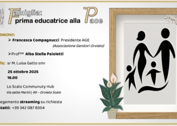 25 ottobre, evento con Nova Civitas “Famiglia: prima educatrice alla Pace”