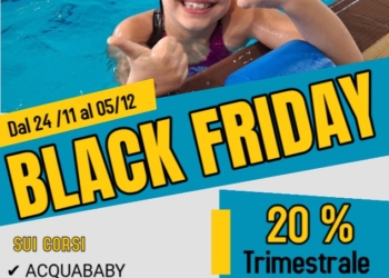 Black Friday in piscina: sconto del 20% sull’abbonamento trimestrale