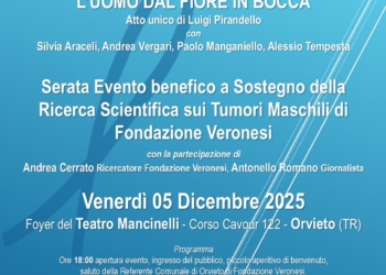 “L’uomo dal fiore in bocca”: teatro, solidarietà e ricerca scientifica insieme per un grande evento di beneficenza
