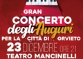 Al Teatro Mancinelli il “Gran concerto degli auguri per la città di Orvieto”