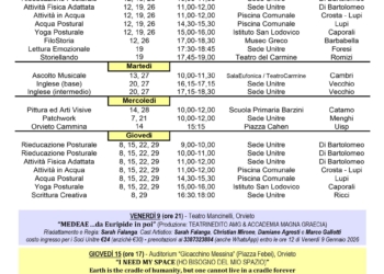 Gennaio all’UniTre: la programmazione pe ril primo mese del 2026