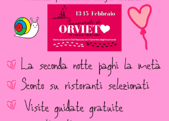 Arriva il primo pacchetto anti crisi per il turismo di Destinazione Orvieto. “L’offerta promozionale per San Valentino. Il cammino degli innamorati”