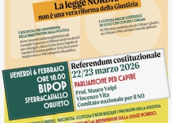 Ufficializzato il Comitato orvietano per il NO al referendum sulla Giustizia