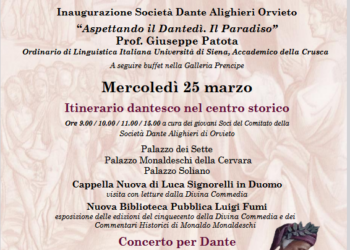 Il Comitato di Orvieto della Società Dante Alighieri inaugura l’inizio della sua attività con “Aspettando il Dantedì. Il Paradiso”