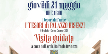 Con Raffaele Davanzo in visita a Palazzo Bisenzi per Orvieto in Fiore con UniTre
