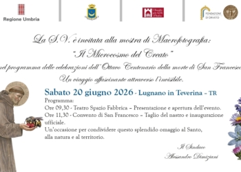 Il 20 giugno inaugurazione della mostra fotografica “Il Microcosmo del Creato” curata dall’orvietano Francesco Santi