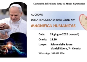 19 giugno a Ciconia si parla della Magnifica Humanitas di Papa Leone XIV