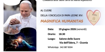 19 giugno a Ciconia si parla della Magnifica Humanitas di Papa Leone XIV