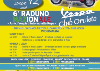 Il rombo delle Vespe torna a Orvieto: al via il 6° Raduno Nazionale