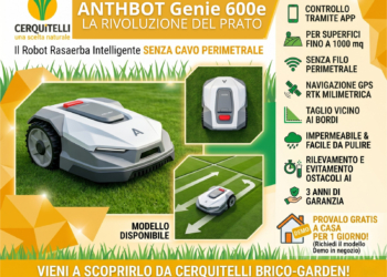 Il tuo prato si taglia da solo: prenota un giorno di PROVA GRATUITA dell’innovativo Anthbot Genie da Cerquitelli Brico-Garden