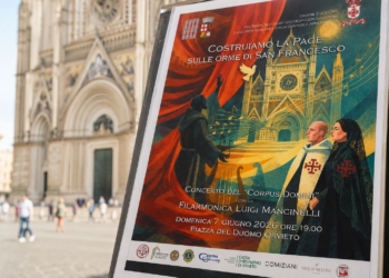 “Costruiamo la Pace”: la Filarmonica Mancinelli protagonista del concerto del Corpus Domini promosso dall’Ordine Equestre del Santo Sepolcro