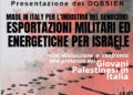 “Esportazioni militari e energetiche per Israele”