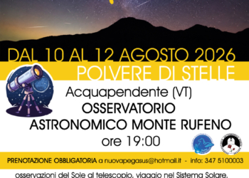 Polvere di Stelle al Monte Rufeno: tre serate ad Acquapendente per le “Lacrime di San Lorenzo”