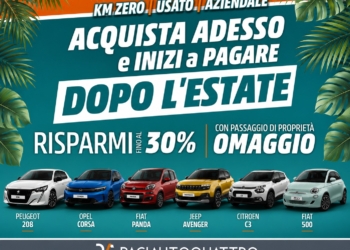 Cambia auto prima delle vacanze: da Paciautoquattro acquisti subito e inizi a pagare dopo l’estate!