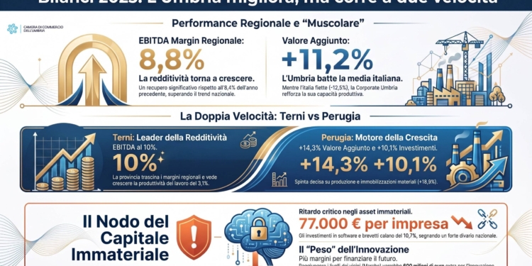 Bilanci 2025, l’Umbria migliora  ma procede a due velocità