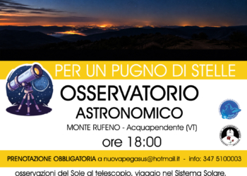 Per un pugno di stelle: una serata di astronomia all’Osservatorio di Monte Rufeno