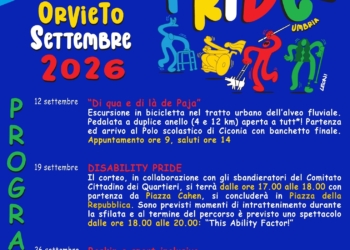 Disability Pride Umbria torna a Orvieto: svelato il programma di settembre tra sport, inclusione e mobilità sostenibile