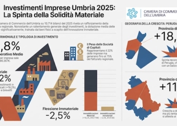 Imprese umbre, nel 2025 gli investimenti spingono il capitale