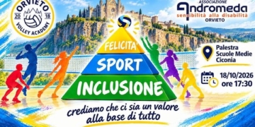 Orvieto Volley Academy, sport e inclusione con l’Associazione Andromeda